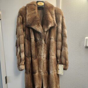 Blonde Muskrat Full Length Coat